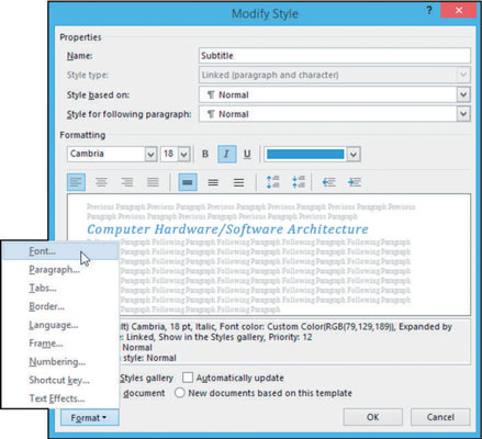 Com simplificar el format amb estils predefinits a Word 2013