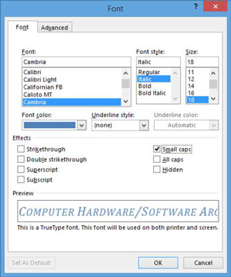 Slik forenkler du formatering med forhåndsinnstilte stiler i Word 2013