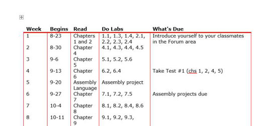 Hvordan formatere tabellkanter i Word 2013