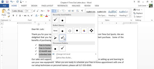 Kā nomainīt aizzīmju rakstzīmes programmā Word 2013