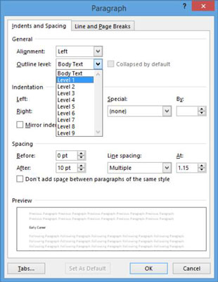 Kā izveidot un modificēt satura rādītāju programmā Word 2013