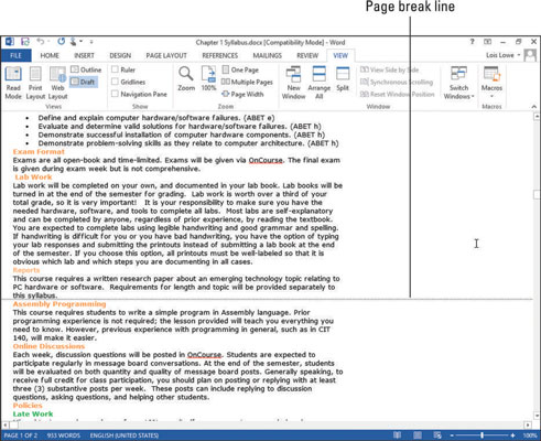 Kaip pakeisti ekrano rodinį programoje Word 2013