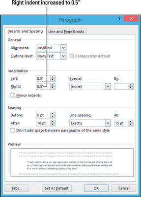 Pastraipos įtraukimo pagrindai programoje Word 2013