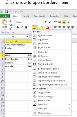 Как да приложите решетъчни линии или граници в Microsoft Excel