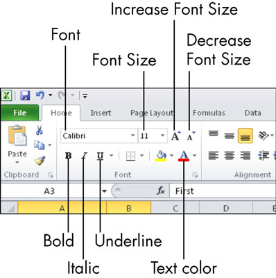 Kako formatirati tekst u ćelijama u programu Microsoft Excel