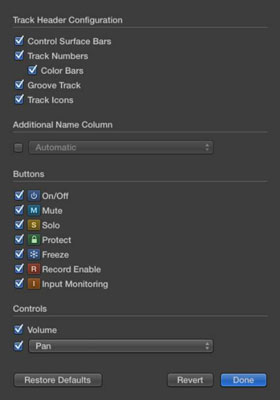 Naredite inventar svojega seznama skladb v Logic Pro X