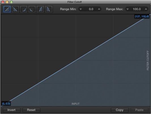 Viedās vadības parametru rediģēšana programmā Logic Pro X