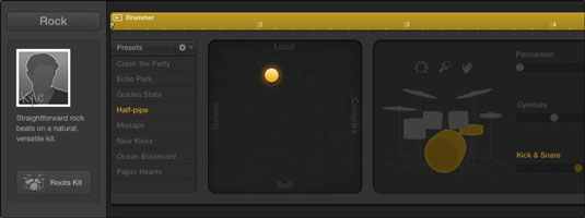 Izberite in usmerite svojega bobnarja v urejevalniku Logic Pro X