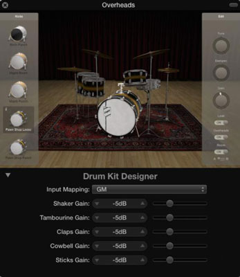 Vytváranie vlastných súprav pomocou nástroja Drum Kit Designer v Logic Pro X