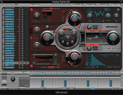 Beatek létrehozása az Ultrabeat segítségével a Logic Pro X-ben