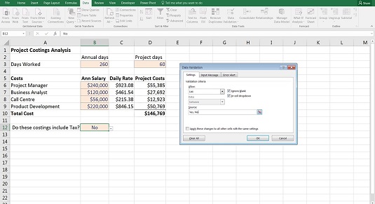 Kaip apriboti ir patvirtinti duomenis „Excel“ finansiniame modelyje