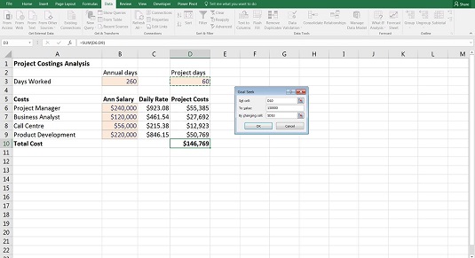 Si të përdorni kërkimin e qëllimit në modelin tuaj financiar Excel