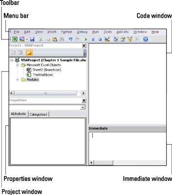 Visual Basic redaktora komponenti