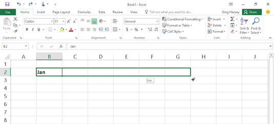 Sådan bruges Autofyld i Excel 2016