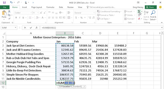 Kā lietot Autosum programmā Excel 2016