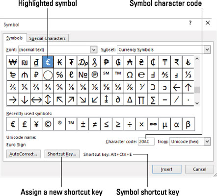 Kā programmā Word 2016 ievietot īpašas rakstzīmes un simbolus