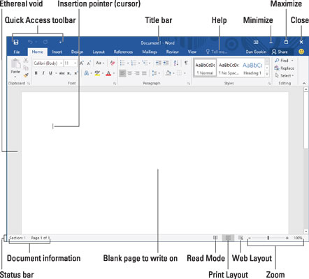 Kā mainīt dokumenta skatu programmā Word 2016