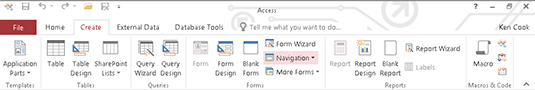 Как да създадете формуляр за навигация в Access 2016