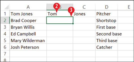 Si të përdorni Flash Fill për të nxjerrë përmbajtjen në Excel 2016