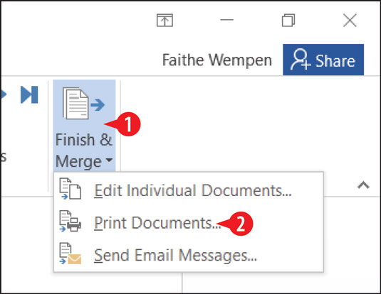 Com realitzar una combinació de correspondència a Office 2016