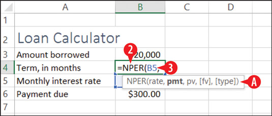 Kā aprēķināt aizdevuma termiņus programmā Excel 2016