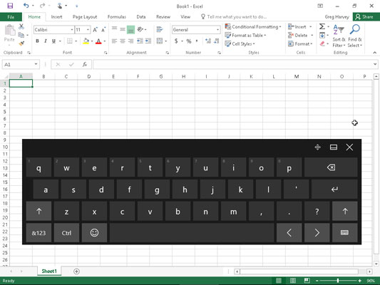 Com introduir dades a Excel 2016 amb un dispositiu de pantalla tàctil