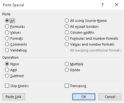 Slik bruker du Paste Special i Excel 2016