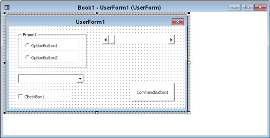 Slik legger du til kontroller til Excel 2016-dialogbokser i VBA