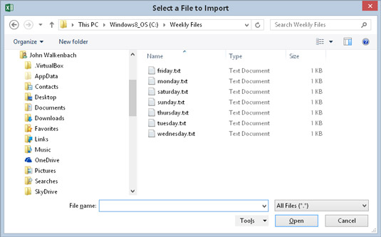 Sådan bruges GetOpenFilename-metoden i Excel 2016 VBA