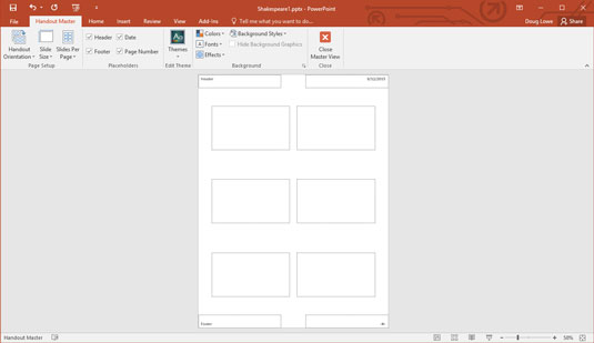 Com ajustar el fullet i el màster de notes a PowerPoint 2016