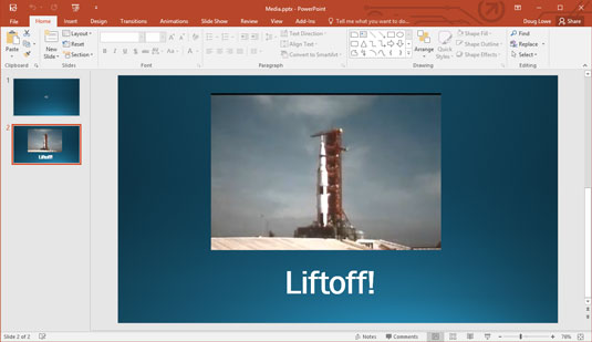 Slik legger du til video i lysbildene dine i PowerPoint 2016