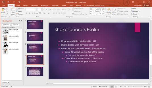 Com utilitzar el panell de tasques del porta-retalls a PowerPoint 2016