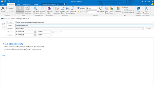 Kā lietot Skype darbam ar programmu Outlook 2016