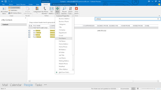 Sådan bruger du øjeblikkelig søgning i Outlook 2016