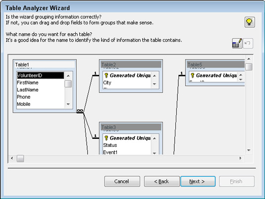 Slik bruker du Table Analyzer i Access 2016