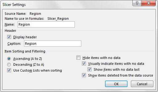 Slicer-muokkaukset slicereille Excel-hallintapaneelissasi