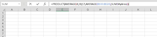 Kaip įvesti formules ir funkcijas „Excel“ formulių juostoje