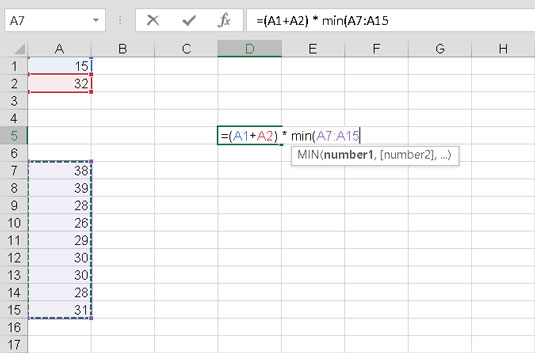 Kako vnesti Excelove formule in funkcije neposredno v celice delovnega lista