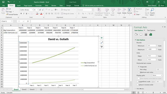 Kaip naudoti logaritminį mastelį Excel duomenų analizei