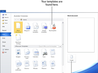 Как да стартирате документ на Word 2010 с помощта на шаблон