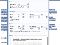 Sådan justeres linjeafstanden omkring et afsnit i Word 2007