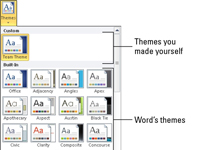 Dokumenttiteeman käyttäminen Word 2010:ssä