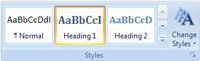 Jak použít rychlé styly v aplikaci Word 2007