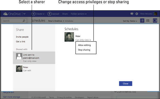 Office pre iPad a Mac: Skúmanie a zmena spôsobu zdieľania súborov a priečinkov na OneDrive