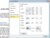 Word 2010:n tekstitehosteiden käyttäminen