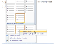 Com canviar el format de numeració a les llistes numerades de Word 2007