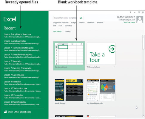 Περιηγηθείτε στη διεπαφή του Excel 2013