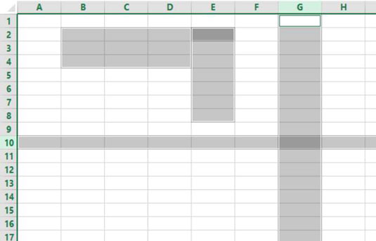 Kaip pasirinkti diapazonus programoje „Excel 2013“.