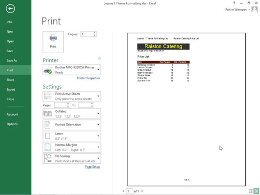 Kuidas printida töölehti Excel 2013-s