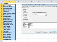 Kaip padalyti duomenis į kelis stulpelius programoje „Excel 2010“.